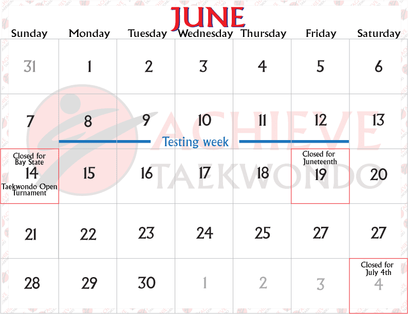 June 2024 Westford calendar